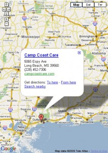 Google Map screenshot of Mississippi 