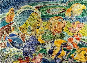 "Tropical Splendor  Batik", M Baldwin, c1996
