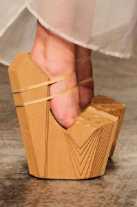 Cardboard shoes