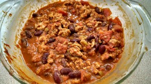 Chili made with green peppers