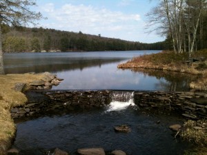 Masonry dam, Lake Champion, Catskills - conversion of potential energy to kinetic energy - submitted by Stacey-Ann Pearson '15