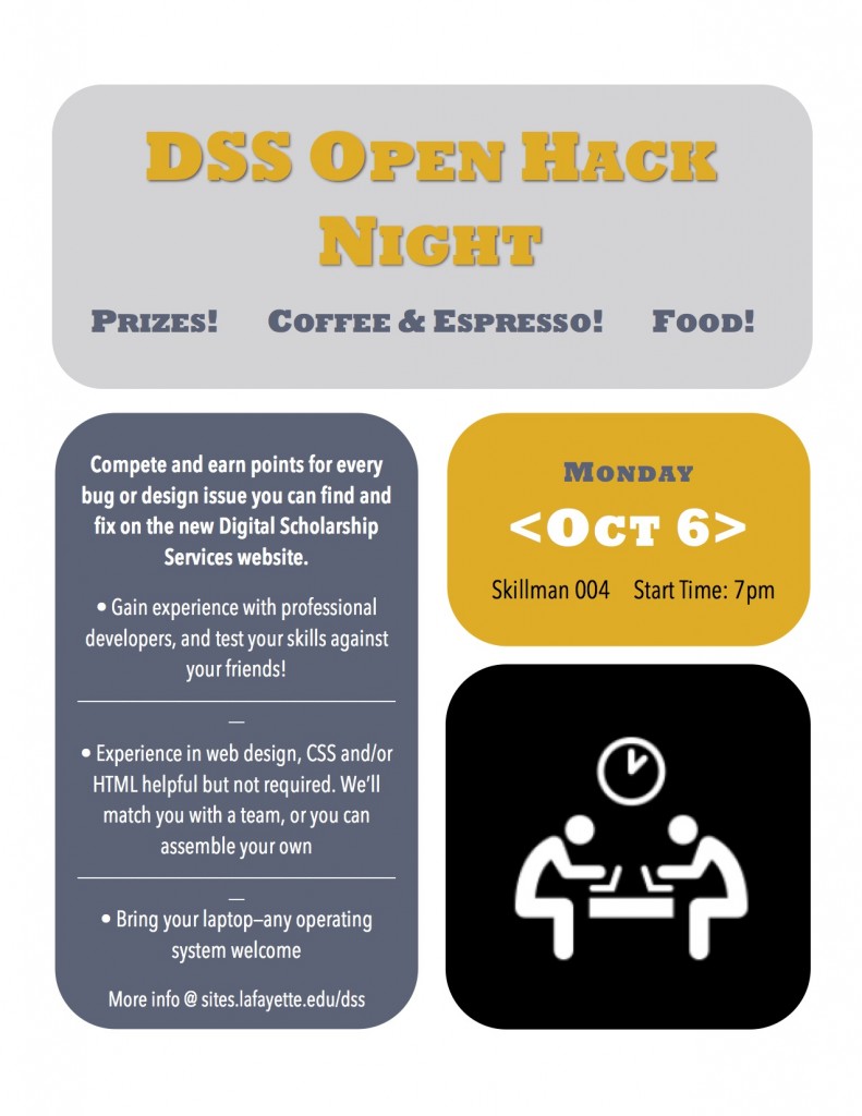 DSS Open Hack Night flyer
