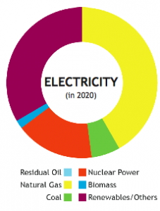 Figure 1: Fuel used in electricity generation by 2020