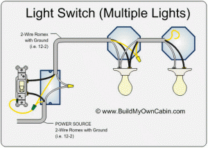 Multiple lights with one power source