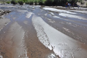 Braided stream coming out of the Sangre de Christo Mountains at the Great Sand Dunes National Park and Preserve in Colorado (June 2010)