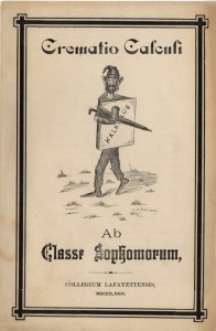 Cover of playbook from Class of 1883
