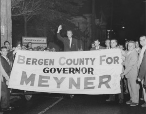 Bob Meyner Campaigning in Bergen County in 1953