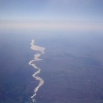 Colorado river from plane window
