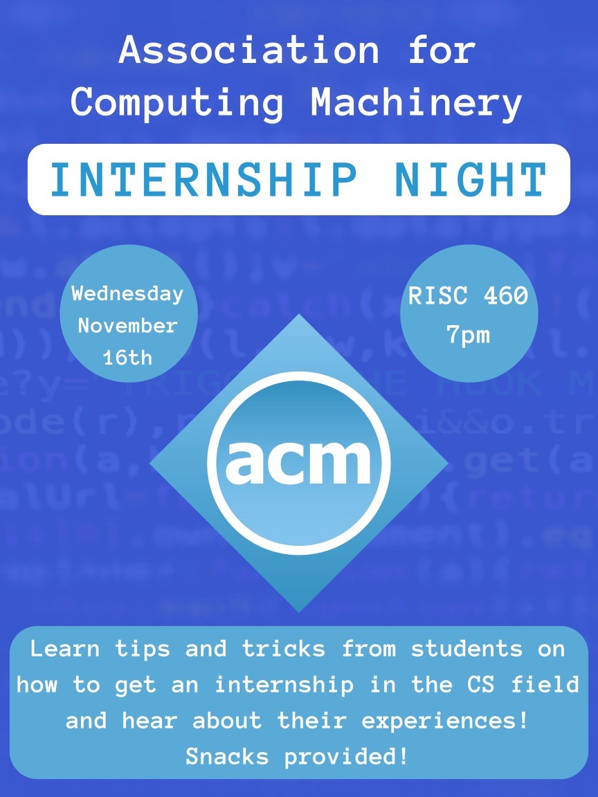 ACM Internship Night Poster Fall 2022