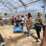 Lafayette staff learn about the LaFarm greenhouse