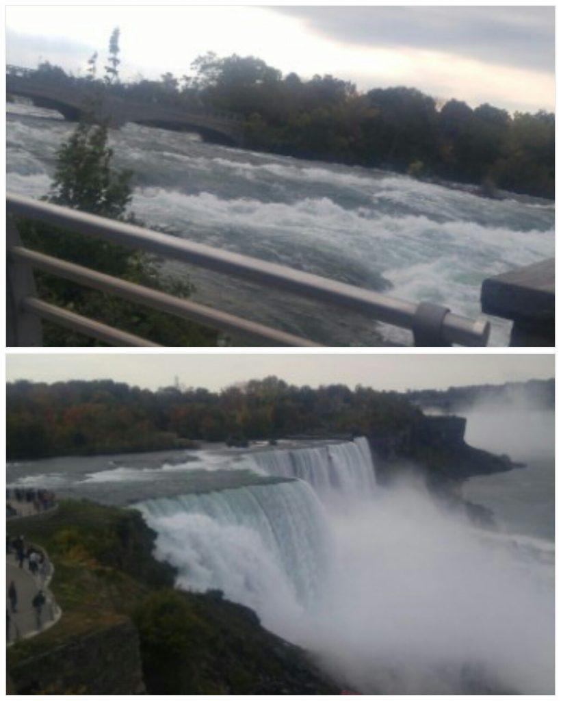 The Niagara River and Niagara Falls, Oct 9, 2016. Avg flow is about 20,000 cfs - submitted by Jenna Didio