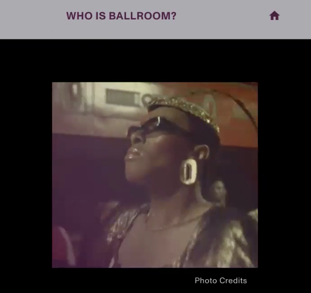 Screenshot from July 9, 2021 presentation of Mariatou Coulibaly's welcome to our house: an exploration of queer world-making in New York City’s underground ballroom culture.