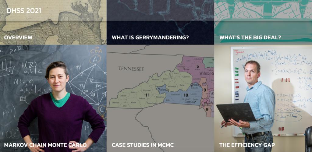 Screenshot of Yazdan Basir's Numbers, Districts, and People: The Fight Against Partisan Gerrymandering website.