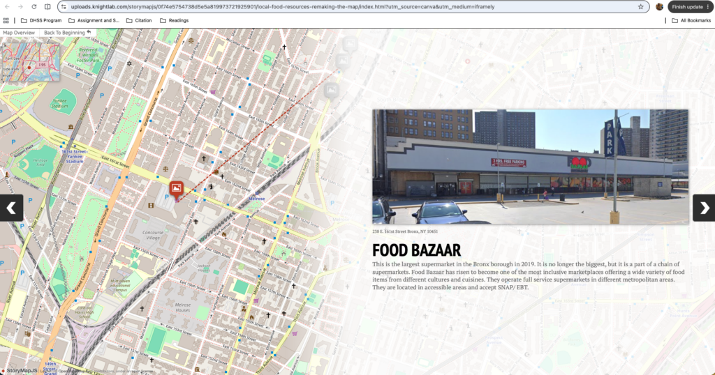 Claribella Perez_Nourishing Resistance_DHSS 2025_Screenshot_STORY MAP 