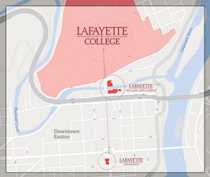 Lafayette College’s extension into downtown Easton. Retrieved from The Lafayette