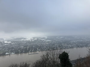 View of Bonn and the Rhine from the top of Drachenfels