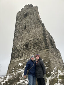 Maya and Sam standing infront of the Dragon Rock Ruins