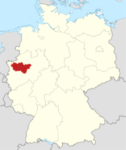 location of ruhr on the map, to the west of belgium