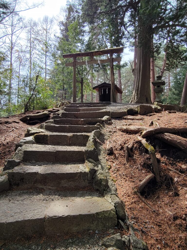 Forest shrine at the base of Mt. Fuji