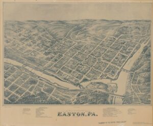 Historic map of Easton