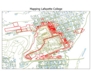 Generic map of buildings at Lafayette College