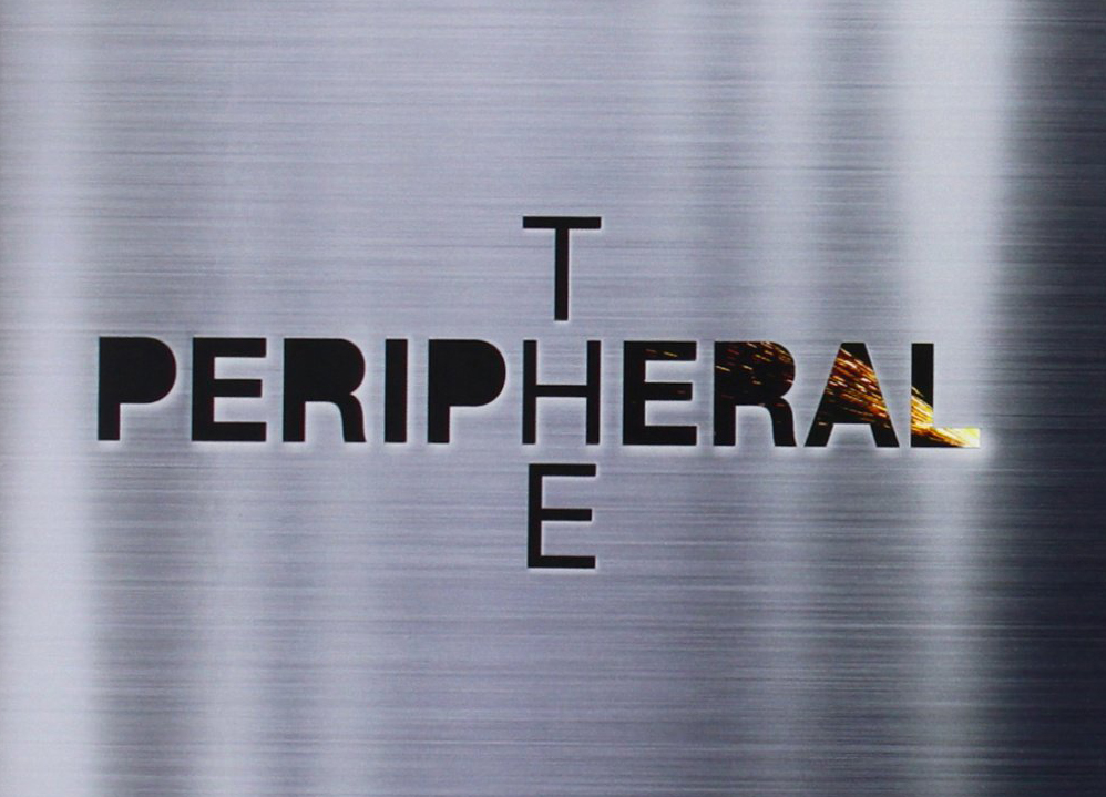 The text "The Peripheral" written in black lettering over a chrome background.