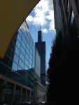 A closely cropped photo of the Willis Tower skyscraper.