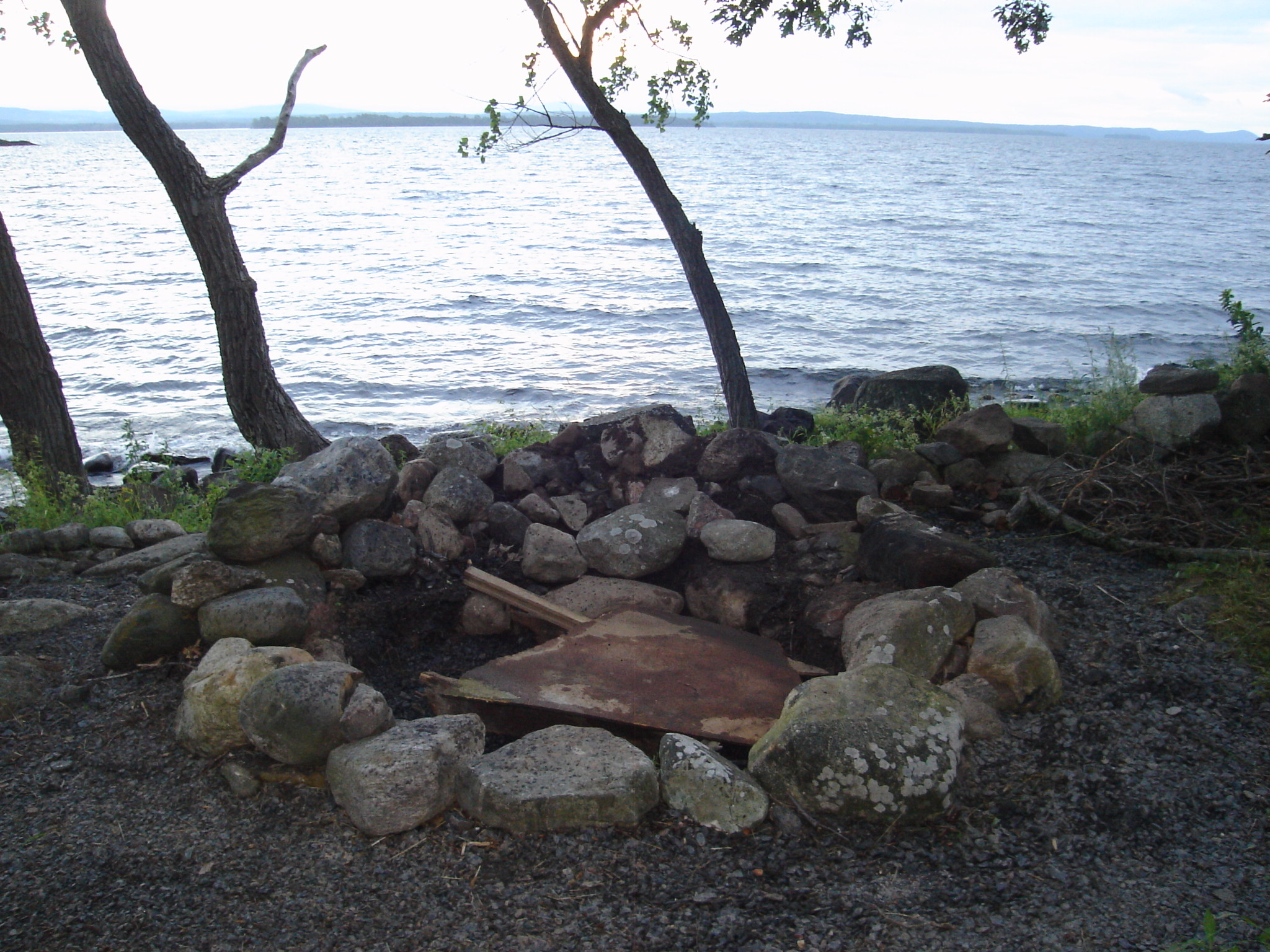Our fire ring on the island