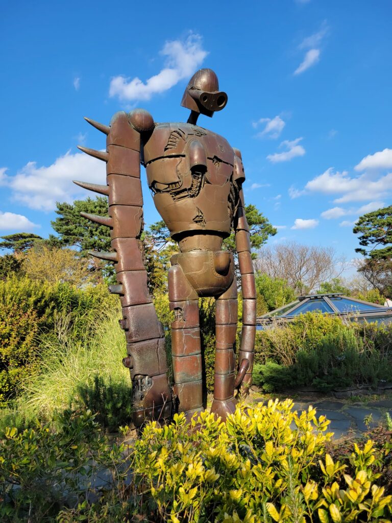 Laputa robot on roof of Studio Ghibli