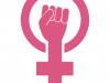 Female woman feminism protest hand icon vector