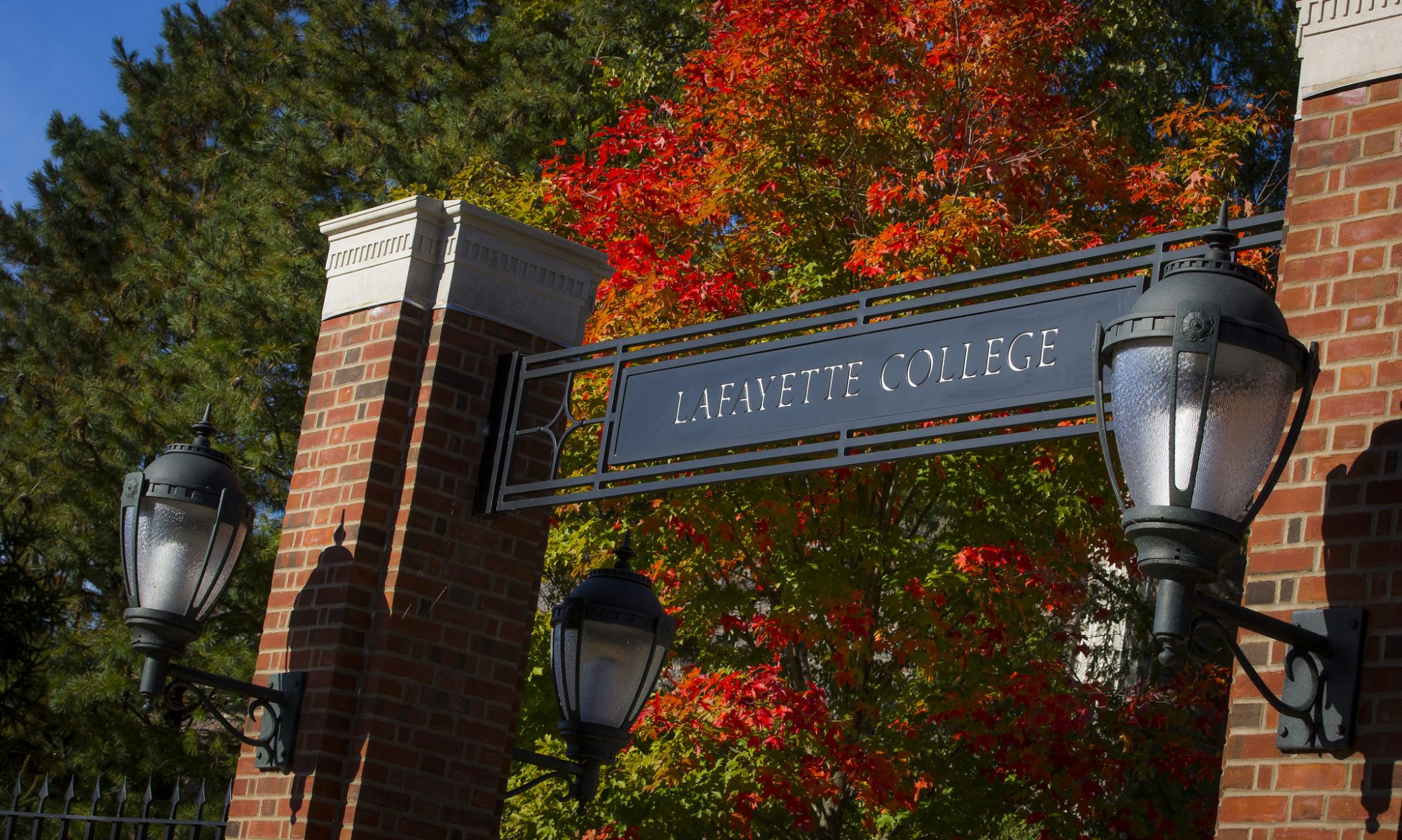 Fall image of Lafayette College sign